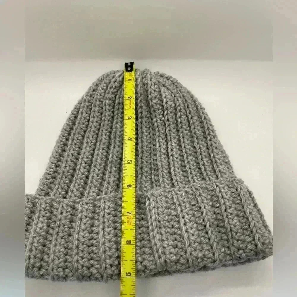 Grey Handmade Beanie - Picture 3 of 4